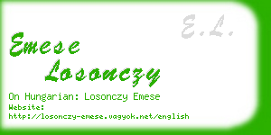 emese losonczy business card